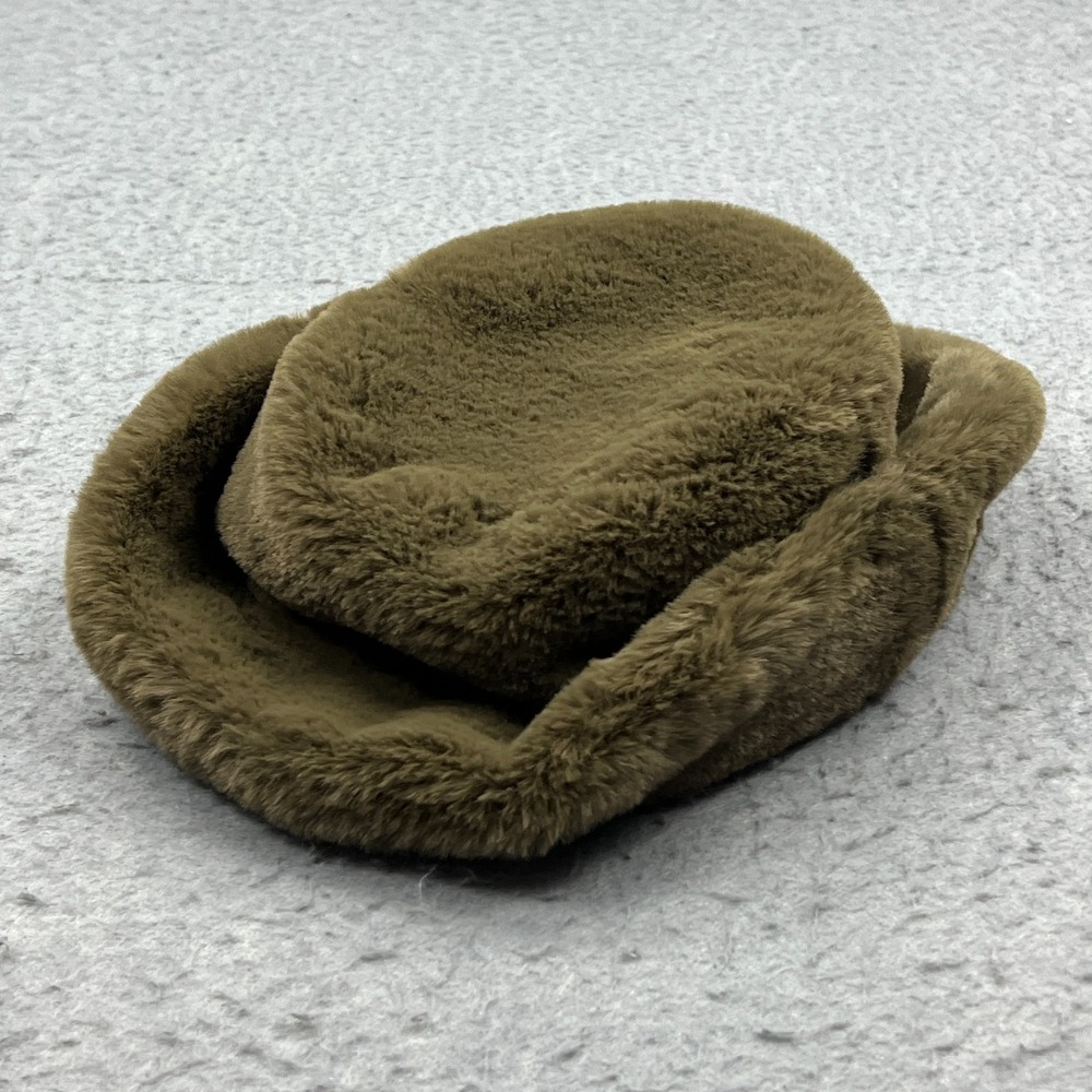 Free People Faux Fur Cowboy Hat Women's OS Brown‎ Fuzzy Convertible Bucket Cap
